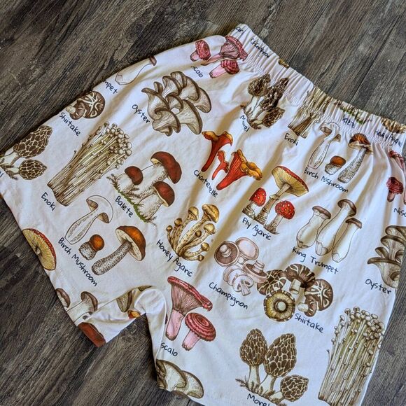 BRIEF INSANITY Men’s Loose Fit Boxers “I’m a Funguy" Mushroom Print NWOT - Picture 3 of 9